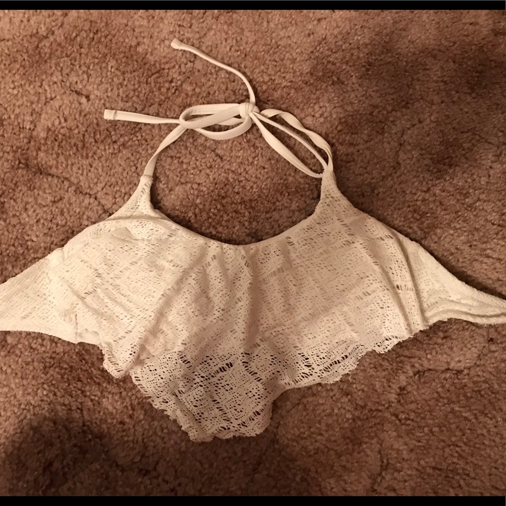 White crochet swim top medium